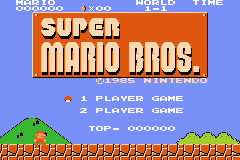 Famicom Mini 01 - Super Mario Bros. Title Screen